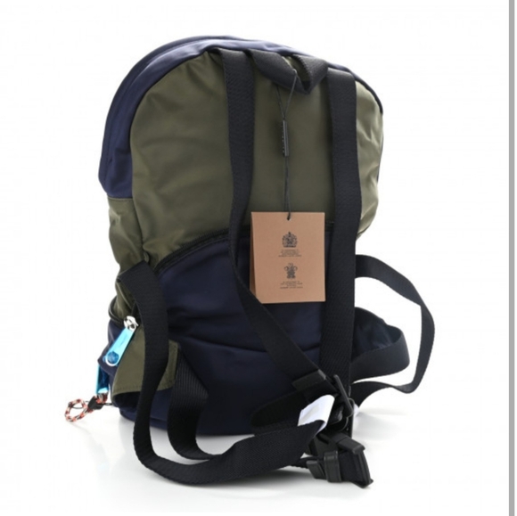 Burberry Nylon Rex Convertible Backpack Bum Bag Blue Green - Picture 3 of 10